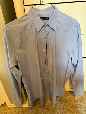Ralph Lauren Light Blue Mini-Check Dress Shirt
